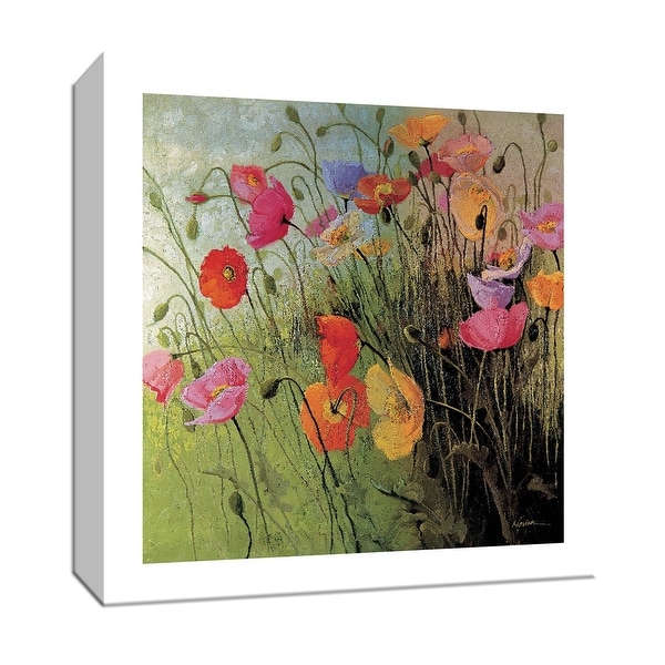 PTM Images 9-153249 PTM Canvas Collection 12" x 12" - "Meadow Dance" Giclee Flowers Art Print on Canvas