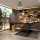preview thumbnail 10 of 8, Antique Black 4-Light Beaded Drum Crystal Semi Flush Mount