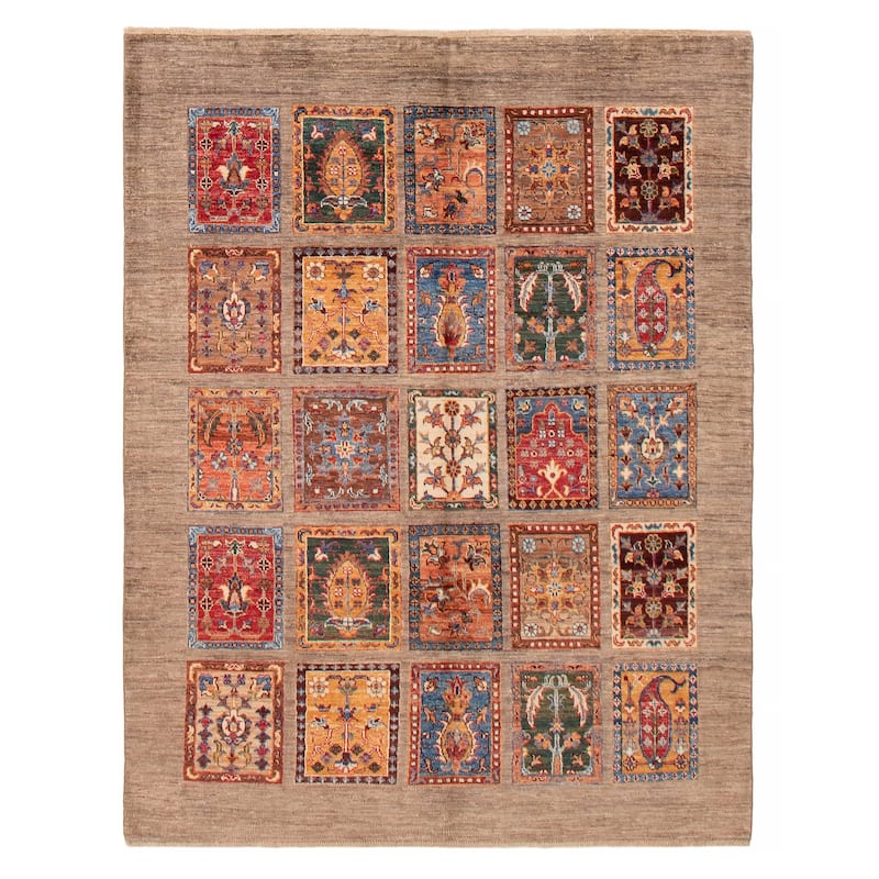 ECARPETGALLERY Hand-knotted Modern Ersari Taupe Wool Rug - 4'10 x 6'2 - Taupe - 4'10 x 6'2