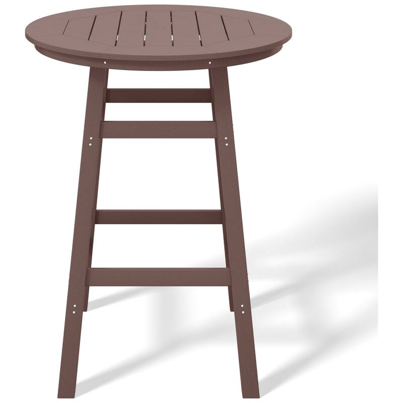 Polytrends Laguna Hdpe All Weather Outdoor Patio 35" Round Bar Table