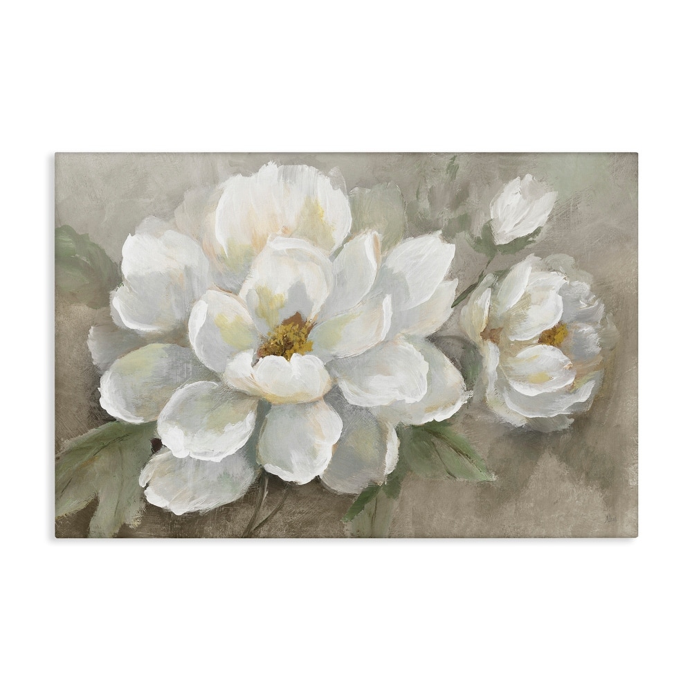 Stupell Blooming Magnolias on Beige Canvas Wall Art Design By Nan