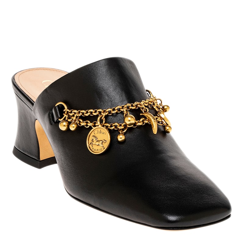 Chloe Charm Heeled Mules - 38.5 EU