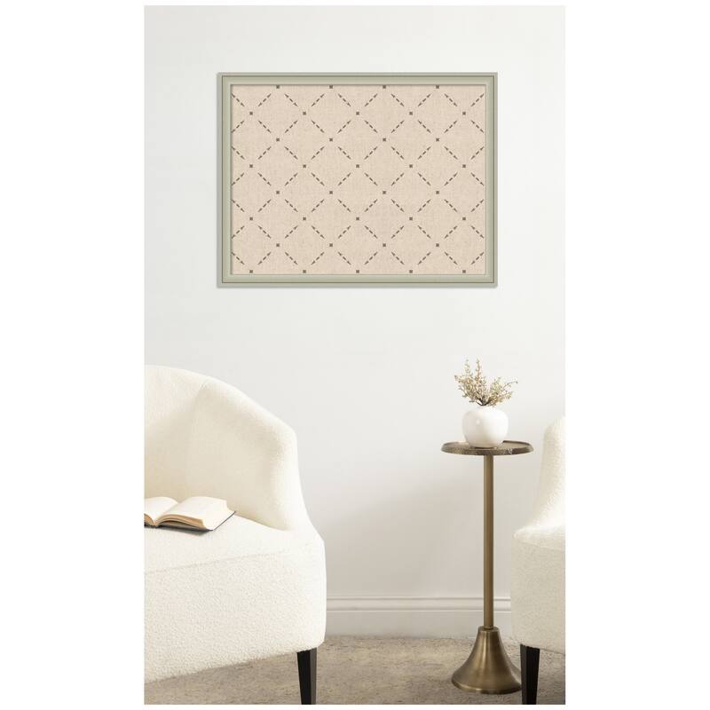 Kate and Laurel Pinboard Green Lattice Print