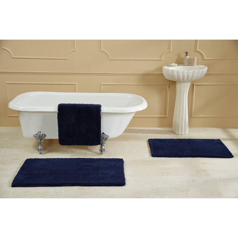 Better Trends Bath Rug 100% Micro Polyester Tufted Anti-Skid Latex Backing Bathroom Rugs for Shower, Sink Bath Mats Micro Plush