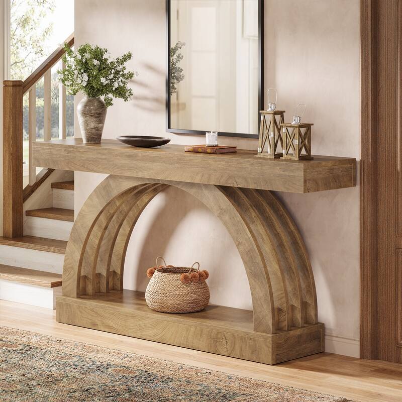 2-Tier Console Table Behind the Couch
