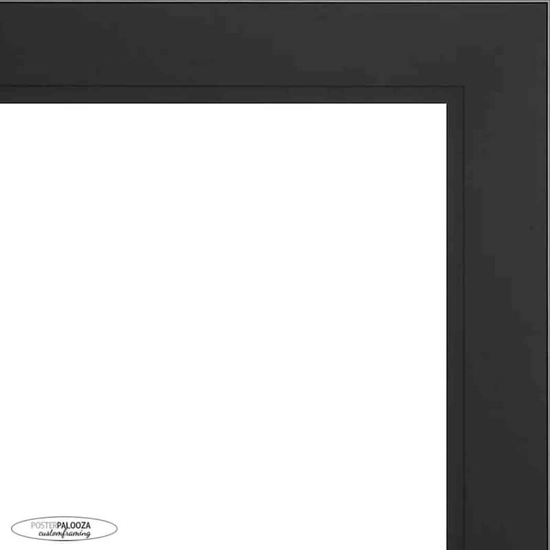 13x9.5 Contemporary Black Complete Wood Picture Frame with UV Acrylic ...