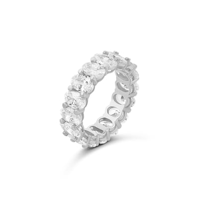 SHYMI Oval Prong-Set Eternity Band
