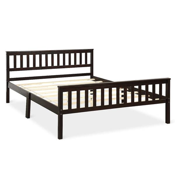 Wood Bed Frame Support Platform With Headboard And Footboard Espresso On Sale Overstock 30986426 It combines industrial and contemporary design elements. usd