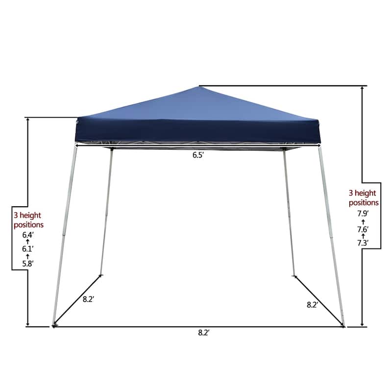 2.5 x 2.5m Portable Home Use Waterproof Folding Tent Blue/White