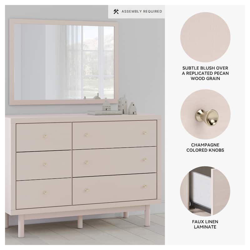 Signature Design by Ashley Wistenpine Beige Dresser and Mirror