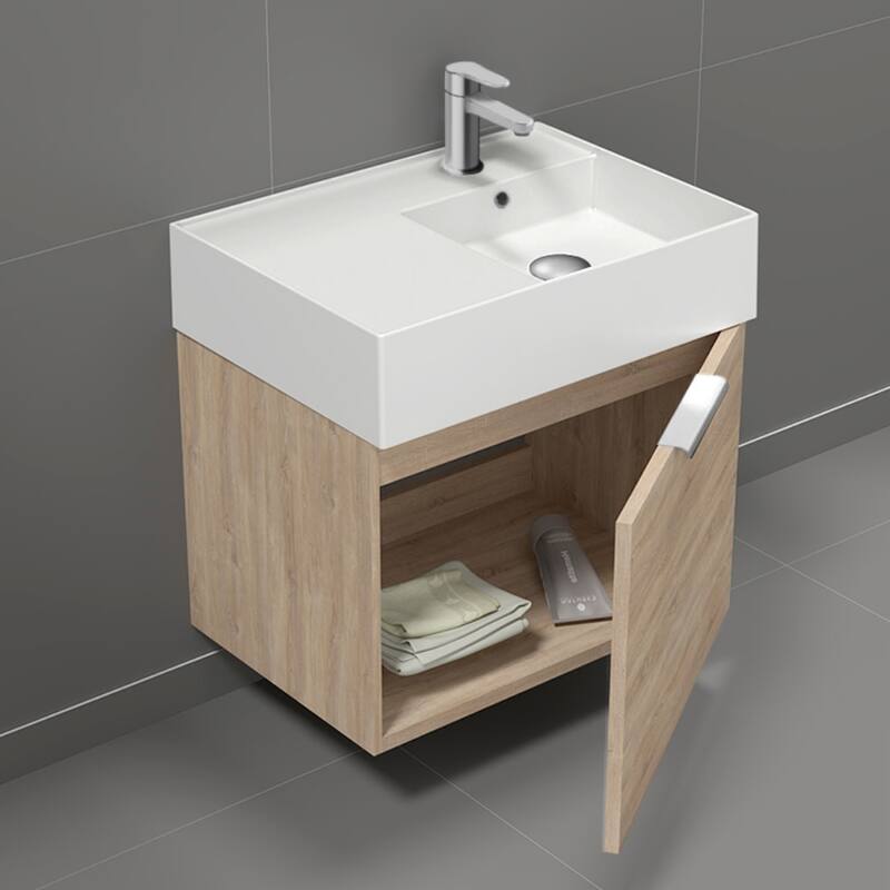 Nameeks Derin-2417-W-S-R Derin 24" Wall Mounted Single Basin Vanity