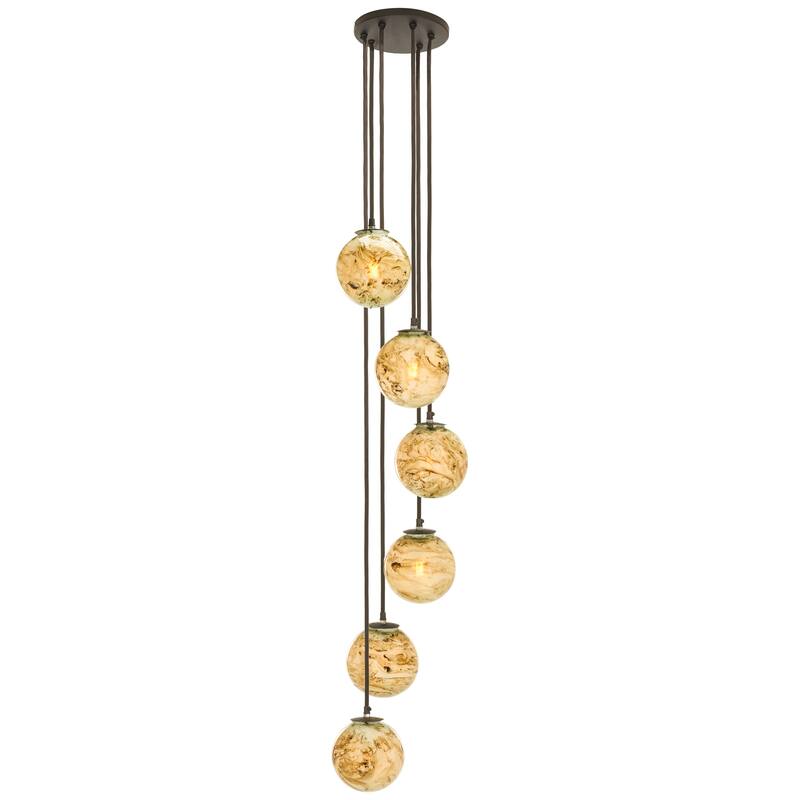 SAFAVIEH Lighting Hallie 6 Light 18-inch Pendant. - 18"W x 18"D x 64"H