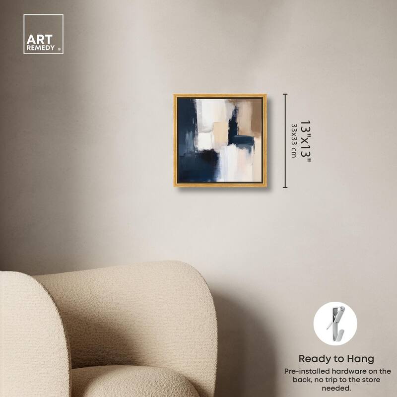 Blue Mood Depth I Canvas by Art Remedy