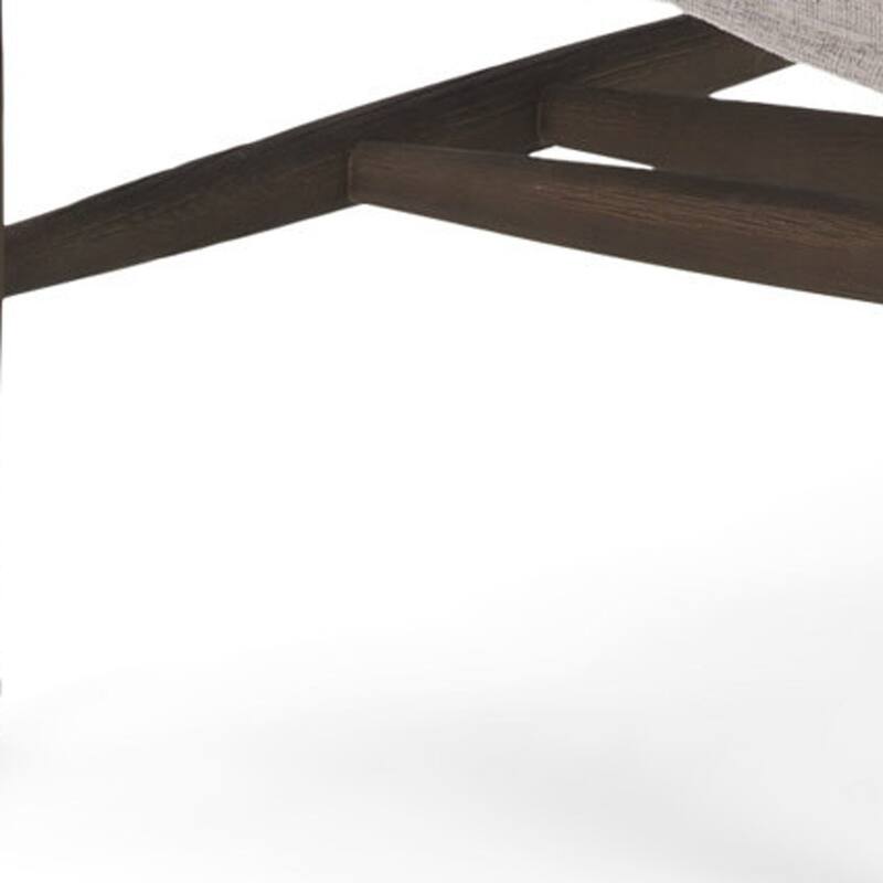 HomeRoots Gray and Brown Slipcovered Fabric and Wood Dining Side Chair - 24.00 in. x 35.00 in. x 19.25 in.