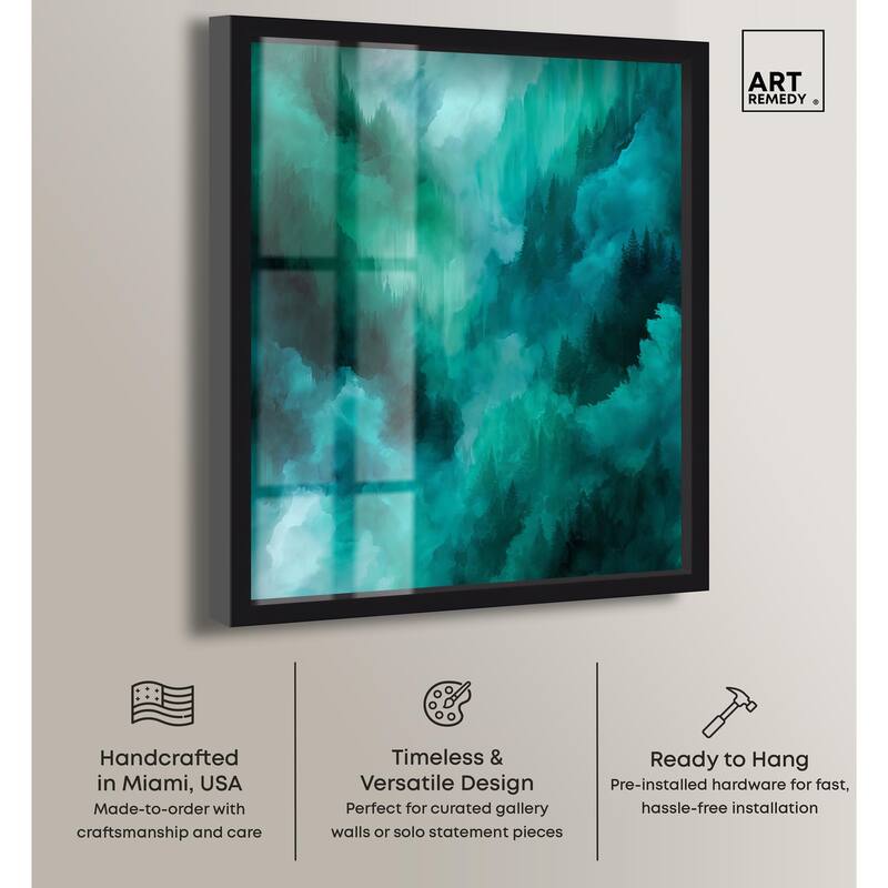 Textured Teal II Shadowbox by Art Remedy