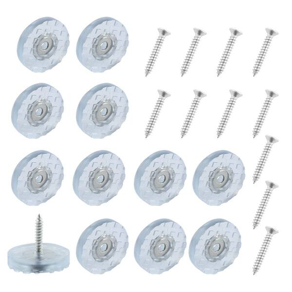 Shop 12pcs Round Rubber Feet Metal Washer W Screws Non Slip Floor