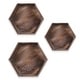 preview thumbnail 9 of 7, Rustic State Wall Mount Hexagon Wooden Box Shelf Varying Sizes