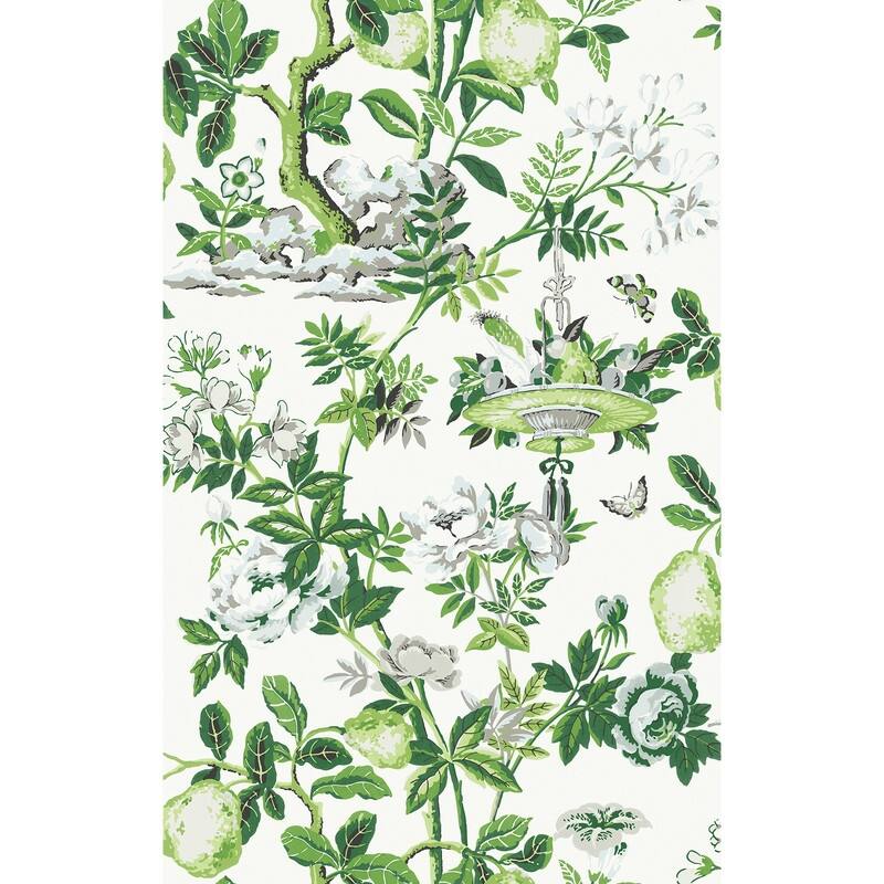 Scalamandre Verdance Shantung Garden Self Adhesive Peel & Stick Wallpaper