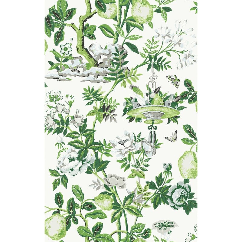 Scalamandre Verdance Shantung Garden Self Adhesive Peel & Stick Wallpaper