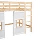 preview thumbnail 18 of 16, Wood Twin Size Loft Bed with Built-in Storage Wardrobe and 2 Windows - Perfect for Play and Sleep - Gray