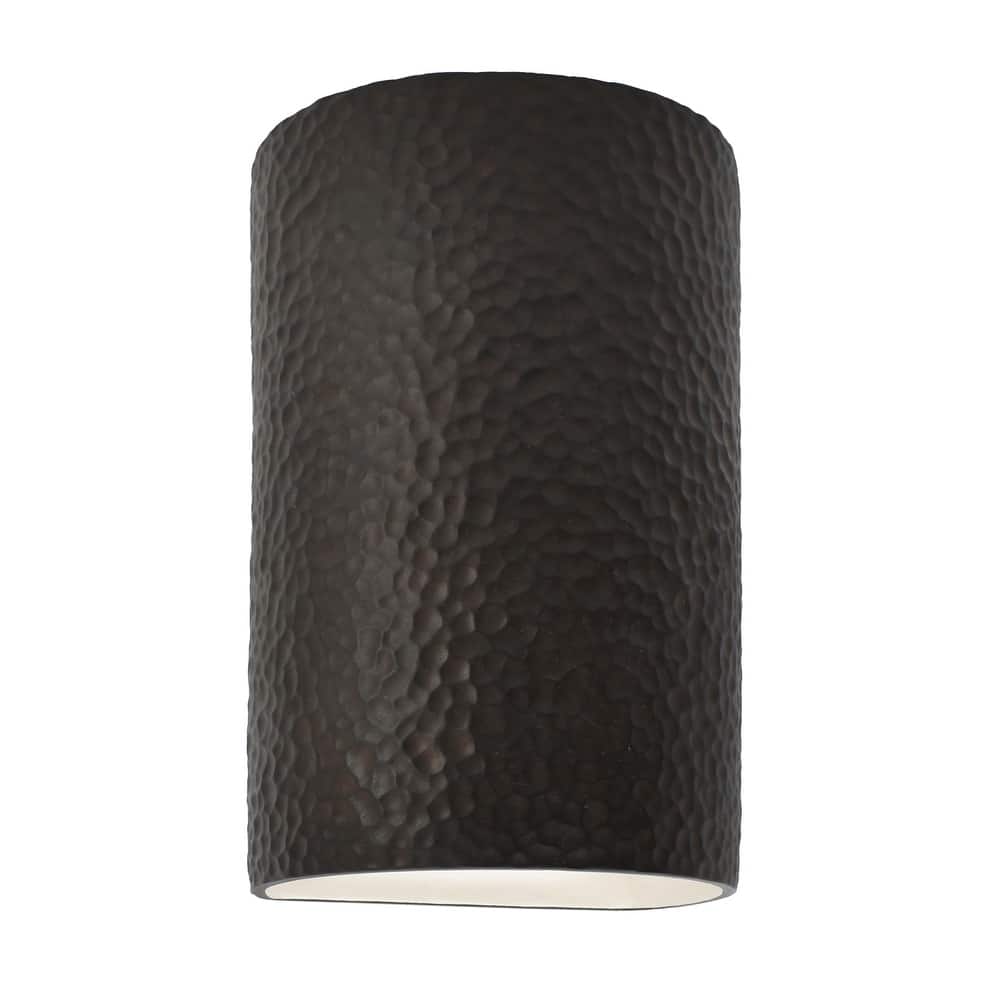Justice Design Ambiance - Small Cylinder Wall Sconce - Closed Top (Outdoor) - Replaceable Bulb