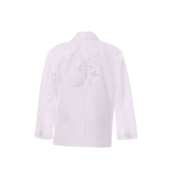 Shop Rain Kids White 5 Pc Silver Cross Embroidery First Communion Suit Big Boys Overstock 28880439