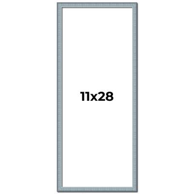 11x28 Frame Rustic Sky Blue Solid Wood Picture Frame | 0.75 Inch