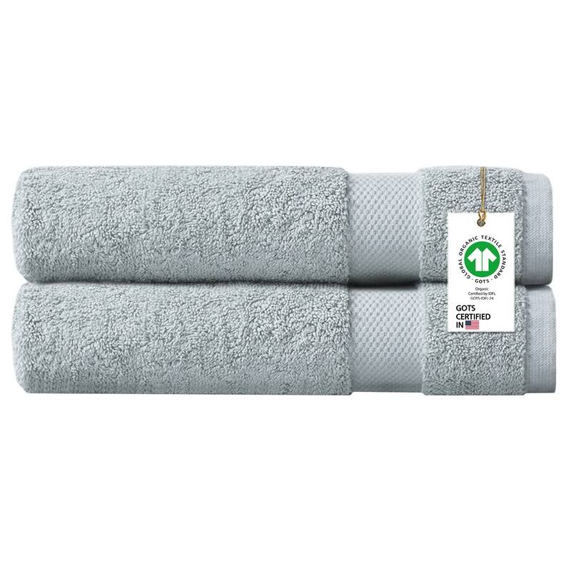 Delara Organic Cotton Feather Touch Quick Dry 650 GSM Bath Sheet, 36"X70"
