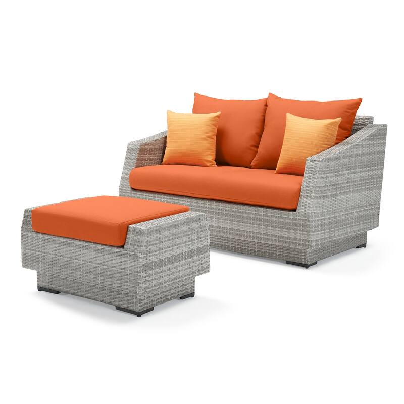 Cannes 6 Piece Sunbrella Outdoor Patio Love & Motion Club Seating Set