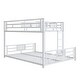 preview thumbnail 11 of 12, Contemporary Design Metal Bunk Bed with Ladder and Guardrails, Twin over Full Size, White