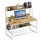 preview thumbnail 9 of 34, 47 Inches Computer Desk with Hutch and Bookshelf, Home Office Desk
