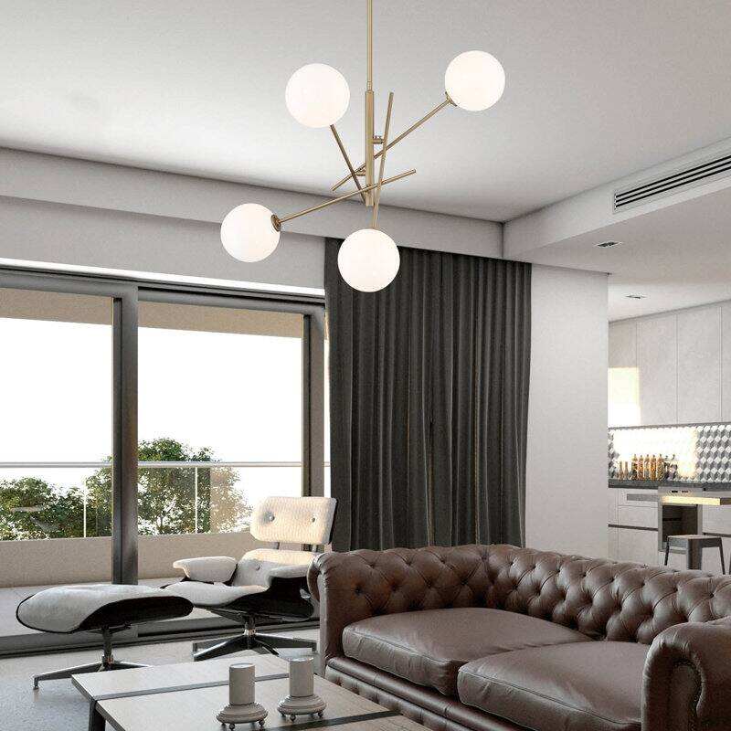 Caucy 4-Light Sputnik Modern Chandelier-UL - 32 inches