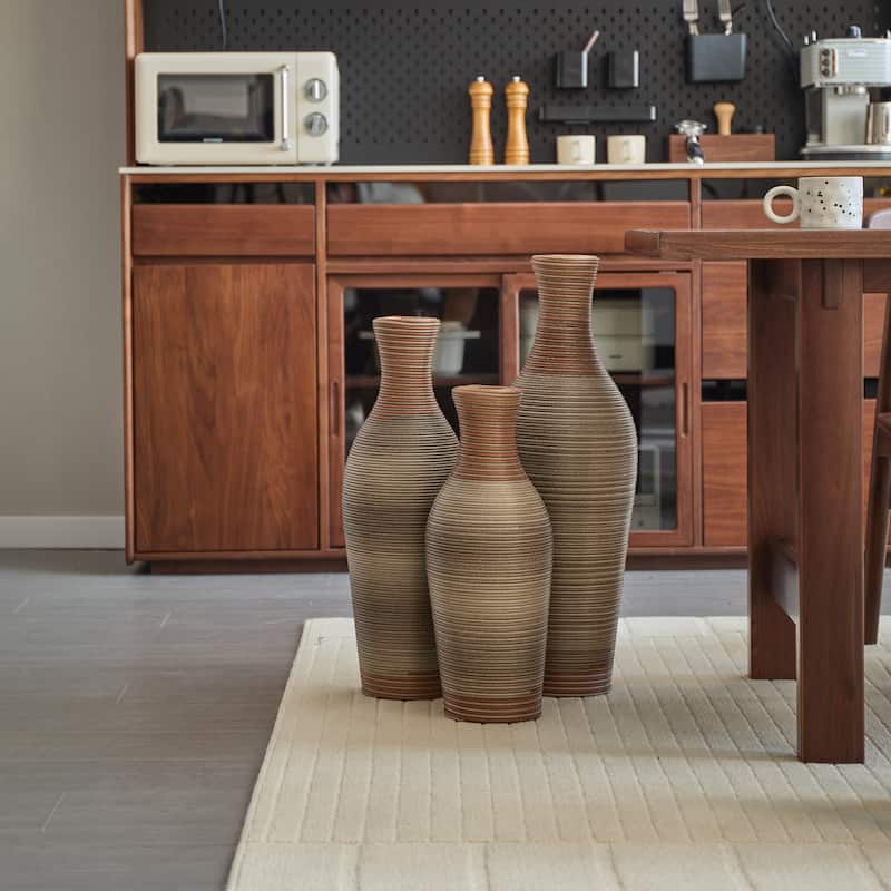 Desktop Vase, Brown Decorative Floor Vase, Classic and Neat Floor Vase, High Independent Flower Stand, Artificial Vine Vase