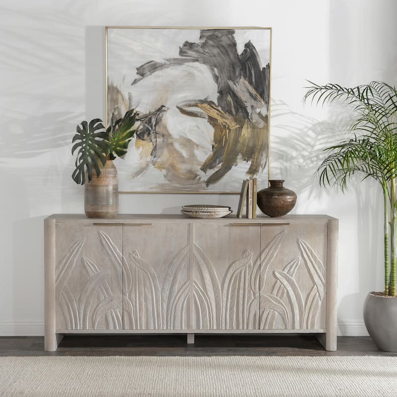 Classic Home Ledro 82" Solid Wood Sideboard