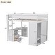 preview thumbnail 23 of 33, Modern Full Size Wood Loft Bed Kids Bed with Wardrobes and Two Storage Drawers,Desk with Cabinet