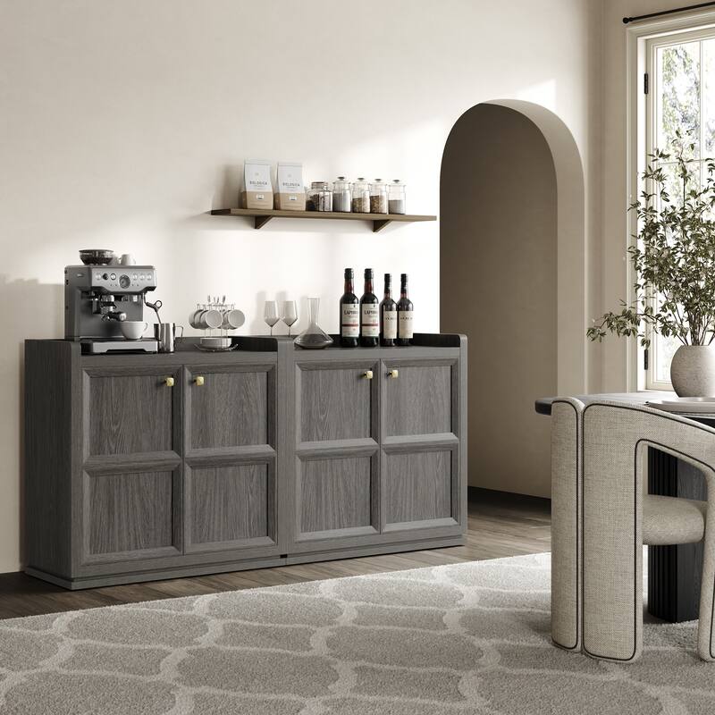 Multifunctional Minimalist Side Cabinet with 3D Design