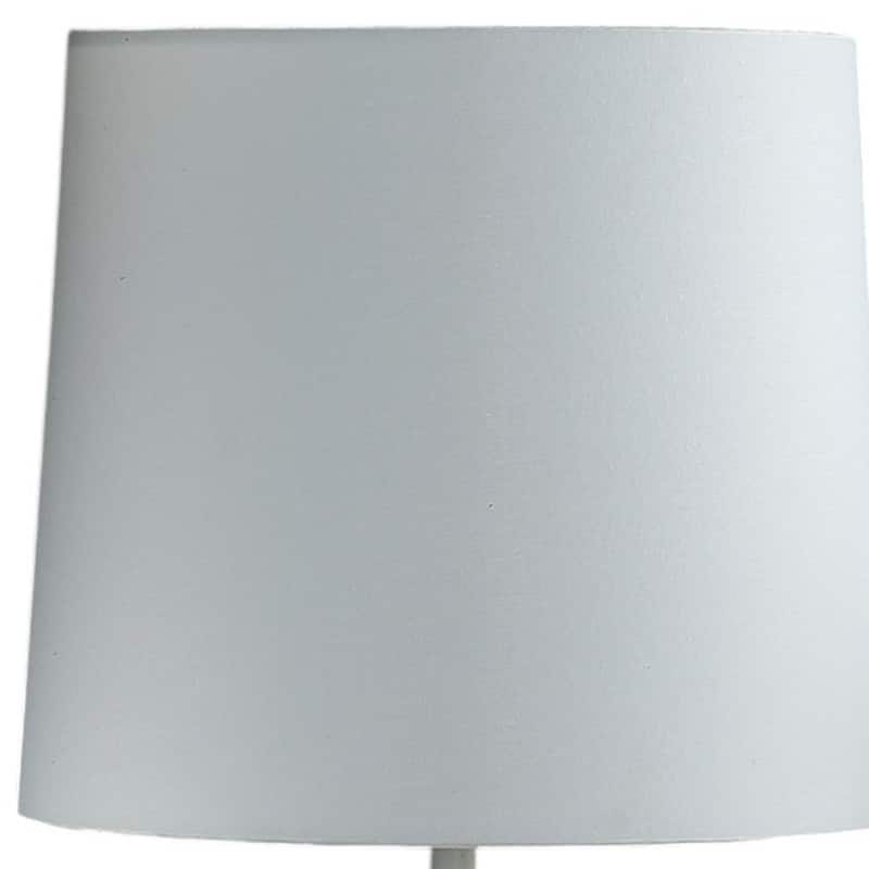 HomeRoots 17" White Pineapple Table Lamp With White Empire Shade - Small