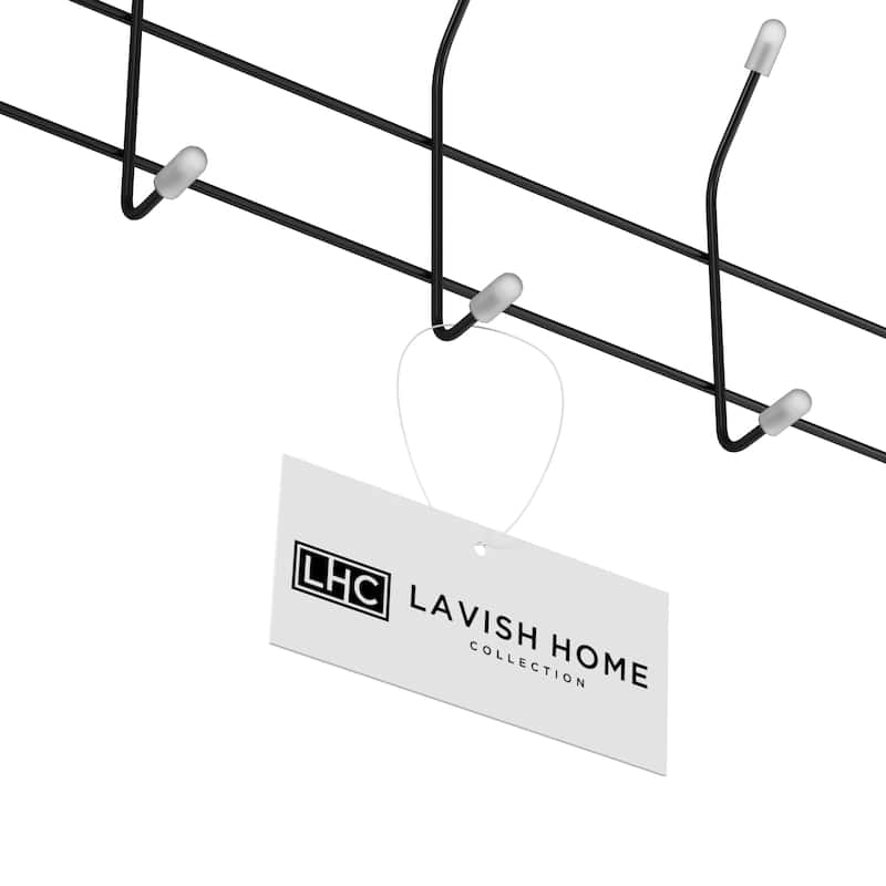 Lavish Home Entryway Storage Bench with Coat Rack - 23.75 x 17.25 x 73