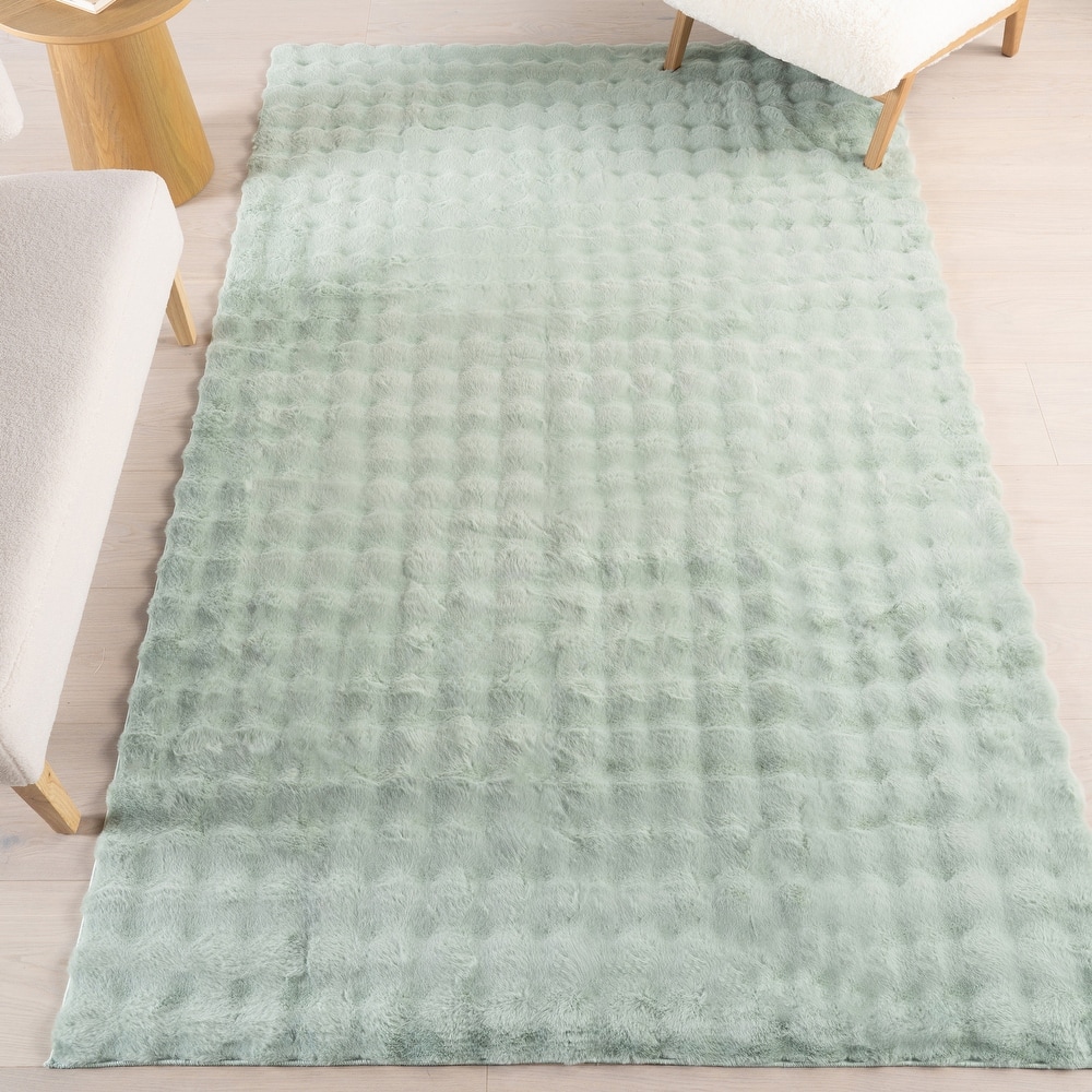 Nuloom Jeni Solid Plush Machine Washable Area Rug