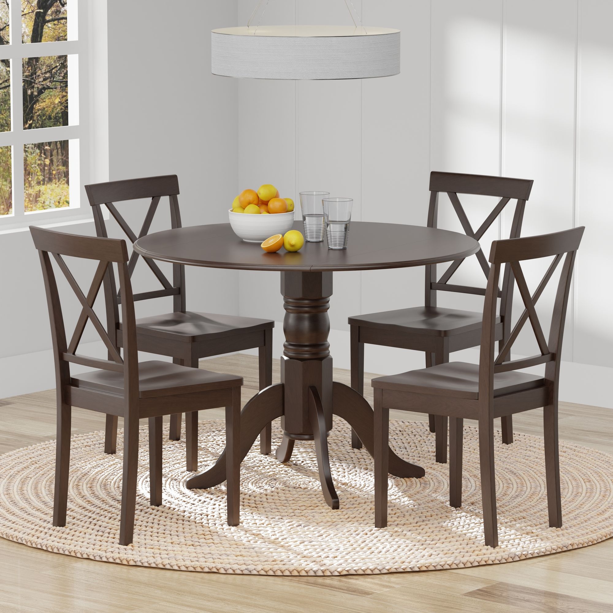 Parise small table 5 piece drop leaf solid wood breakfast nook dining set charlton home table sales