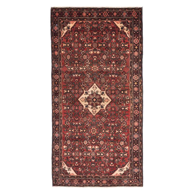 ECARPETGALLERY Hand-knotted Andelz Red Wool Rug - 3'5 x 7'3