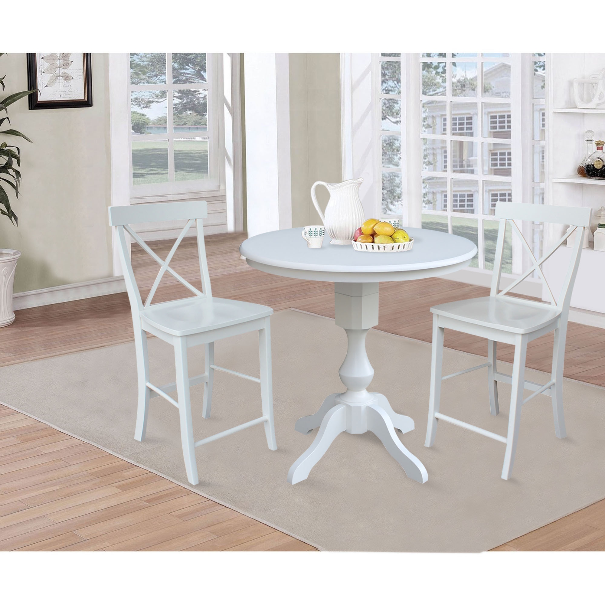 Tall white hot sale round table