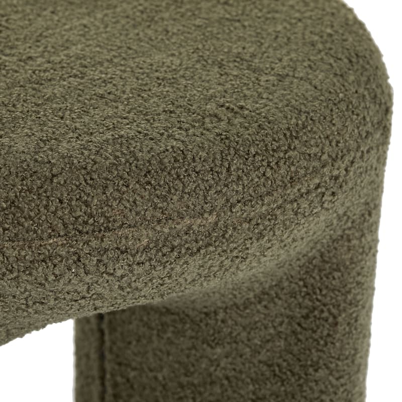 Plush Teddy Fabric Small Ottoman Foot Stool Vanity Stool for Bedroom