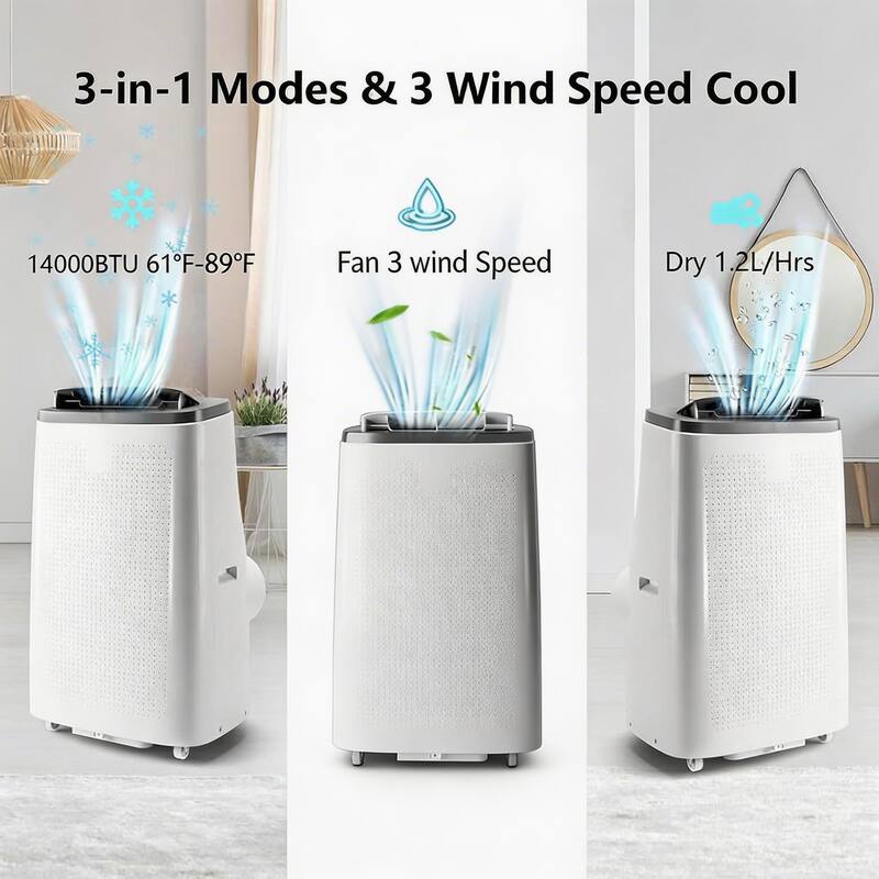 3-in-1 Air Conditioners, with Remote Control, 14000 BTU