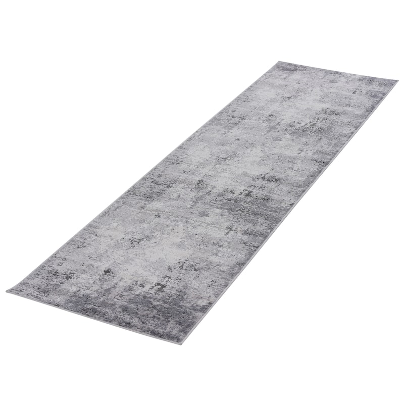 Besma Luxury Modern Area Rug With Abstract Patterns (Light Grey)