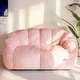 preview thumbnail 1 of 22, Loveseat Floral Shaped Bean Bag Sofa Pink