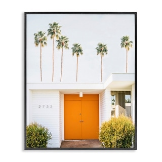 Stupell Palm Springs Orange Door Framed Giclee Art Design by Sisi and Seb