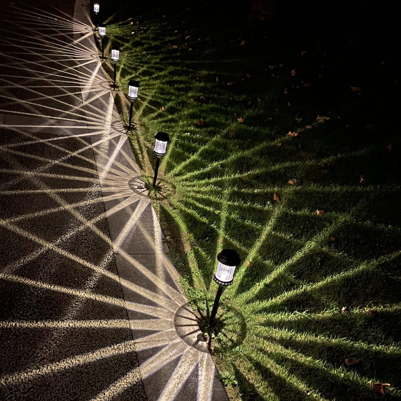 Solar Powered Integrated LED Garden pathway Light Pack(Set of 6)