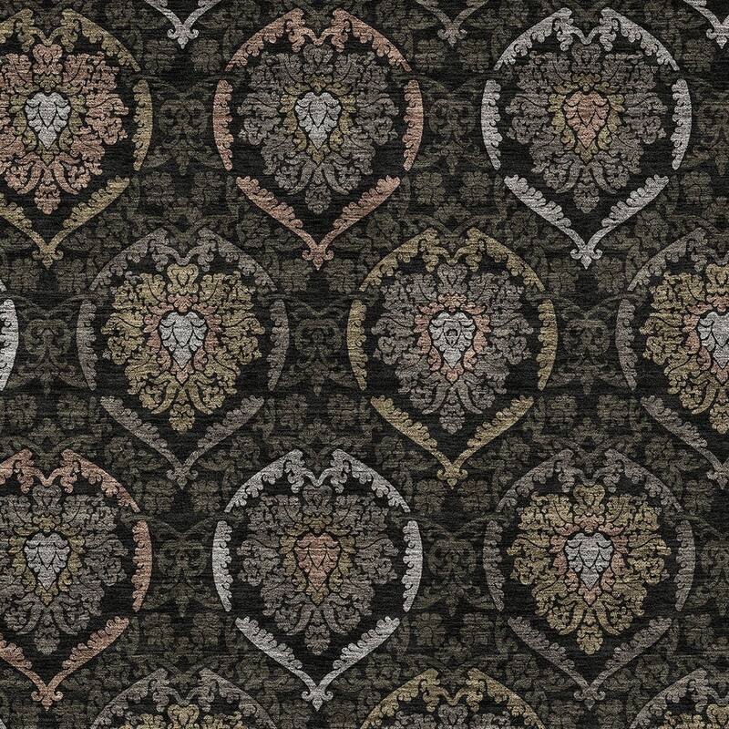 HomeRoots Medallion Transitional Rectangle Outdoor Rug