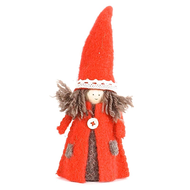 Felt Scandinavian Christmas Girl Figurine